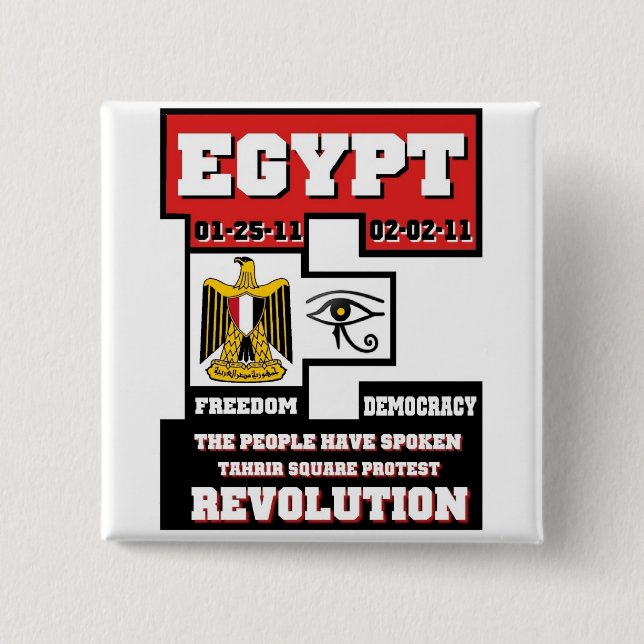 Chapa Cuadrada Revolución de Egipto (Anverso)