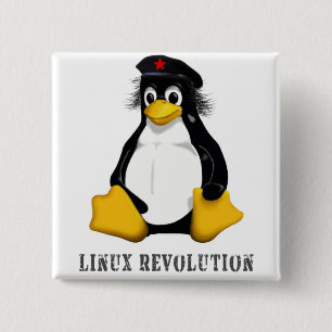 Chapa Cuadrada Revolución de Linux