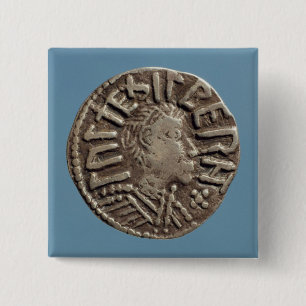 Chapa Cuadrada Rey anglosajón East Anglia de Aethelberht del