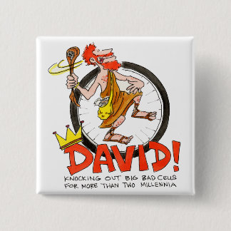 Chapa Cuadrada Rey David Button