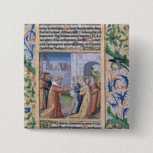 Chapa Cuadrada Rey David que codicia Bathsheba