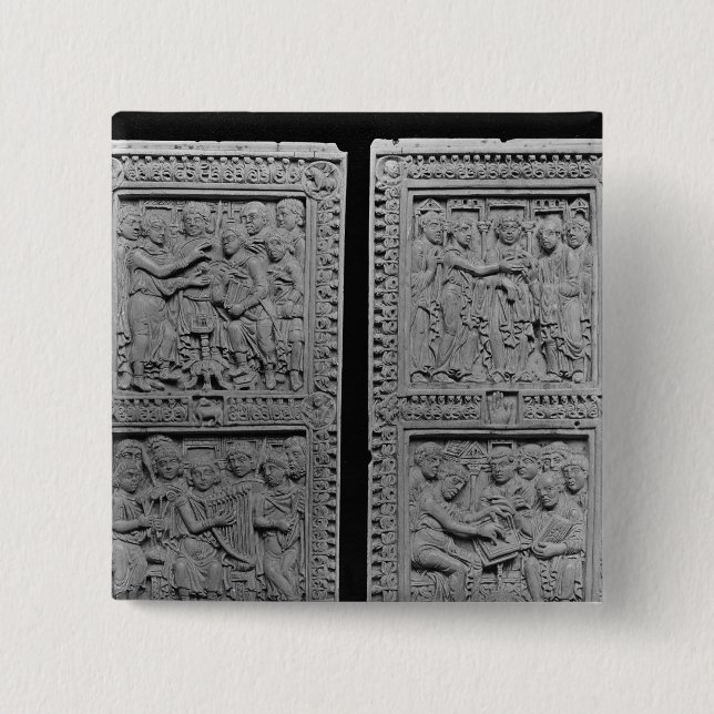 Chapa Cuadrada Rey David que encarga y que canta (Anverso)