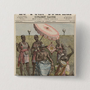 Chapa Cuadrada Rey de Behanzin de Dahomey
