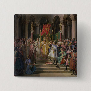 Chapa Cuadrada Rey de Philip Augustus de Francia que toma