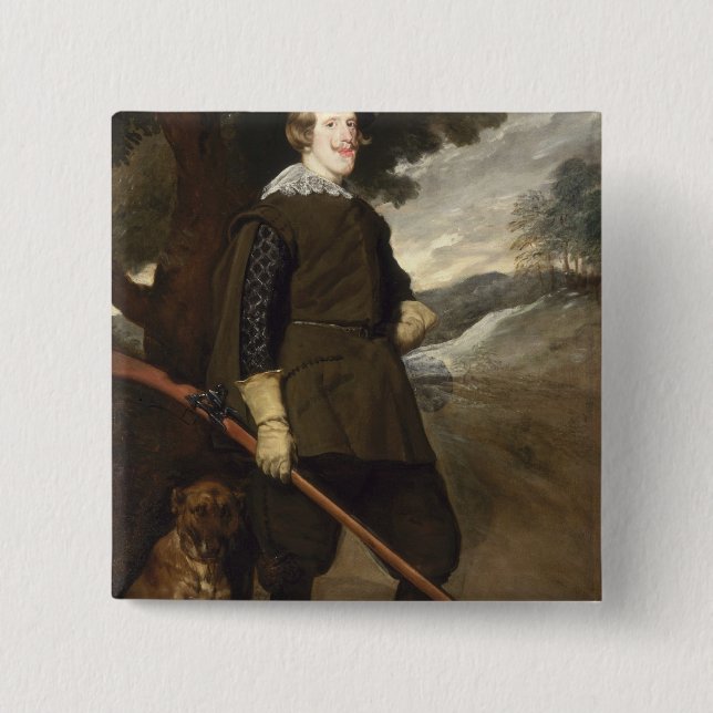 Chapa Cuadrada Rey de Philip IV de España, 1632-36 (Anverso)