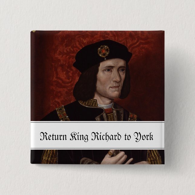Chapa Cuadrada Rey de vuelta Richard III a York (Anverso)