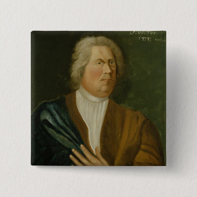 Chapa Cuadrada Rey Frederick Guillermo I de Prusia, 1737 (Anverso)