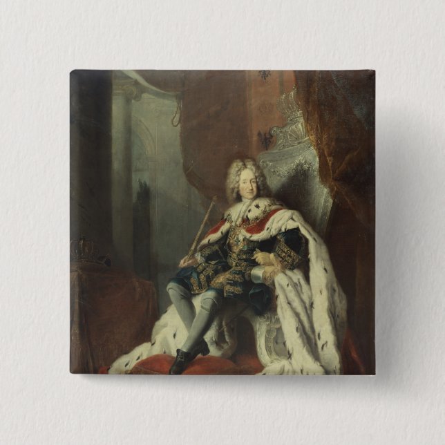 Chapa Cuadrada Rey Frederick I de Prusia (Anverso)
