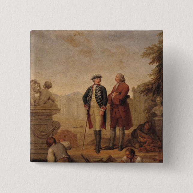 Chapa Cuadrada Rey Frederick II de Prusia (Anverso)