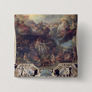 Chapa Cuadrada Rey Louis XIV que gobierna solamente