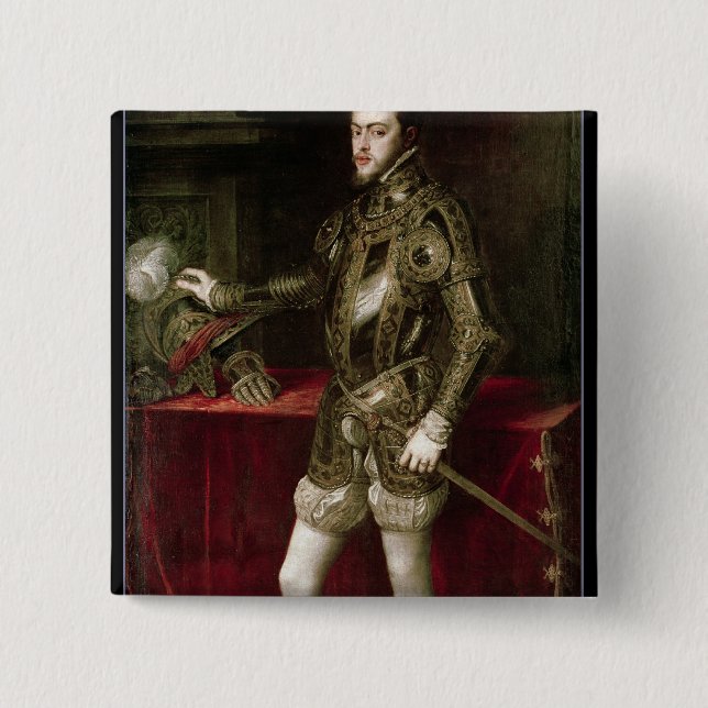 Chapa Cuadrada Rey Philip II 1550 (Anverso)