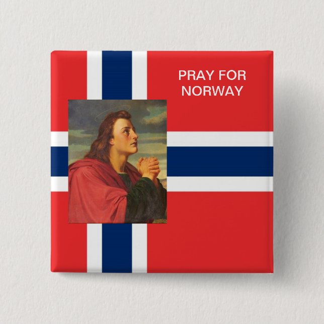 CHAPA CUADRADA REZA POR NORUEGA (Anverso)