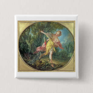 Chapa Cuadrada Rhea Sylvia que huye del lobo, 1756