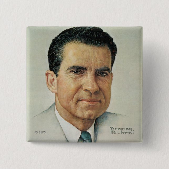 Chapa Cuadrada Richard Milhouse Nixon (Anverso)