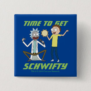 Chapa Cuadrada RICK AND MORTY™ Hora De Obtener Schwifty