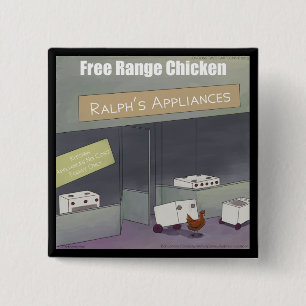Chapa Cuadrada Rick London Funny Free Range Chicken