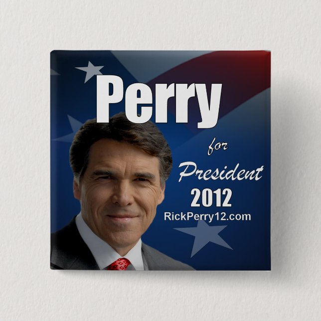 Chapa Cuadrada Rick Perry 2012 (Anverso)