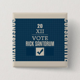 Chapa Cuadrada Rick Santorum 2012