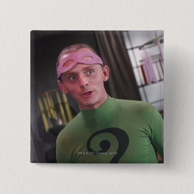 Chapa Cuadrada Riddler - Desenmascarado 2 (Anverso)