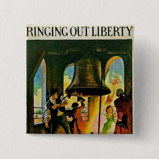 Chapa Cuadrada Ring Out Liberty (Anverso)
