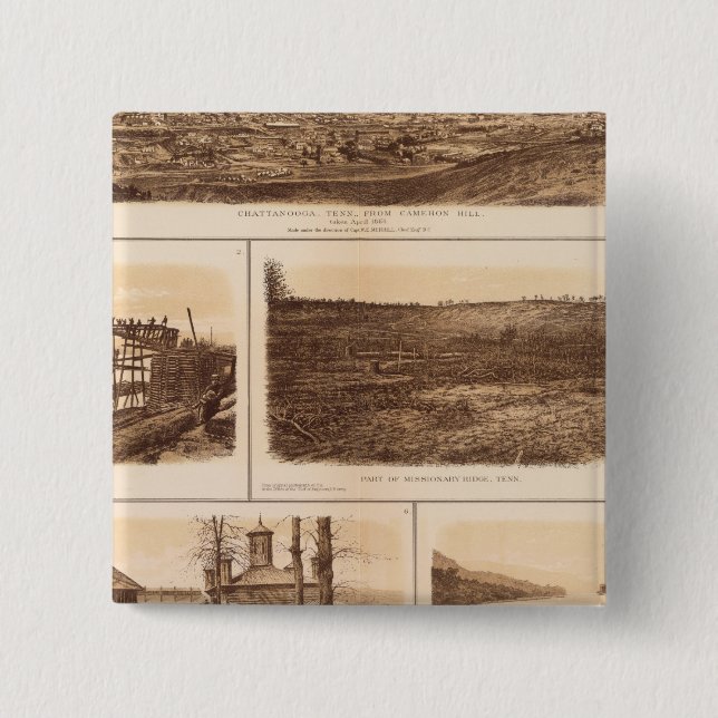 Chapa Cuadrada Río Chattanooga Tennessee (Anverso)