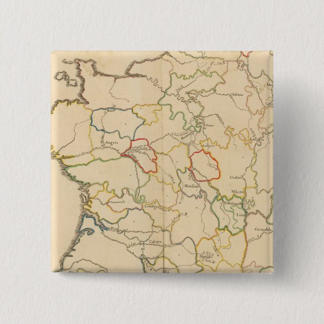 Chapa Cuadrada Ríos de Francia (Anverso)