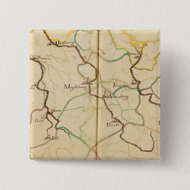 Chapa Cuadrada Ríos y valles de Alemania (Anverso)