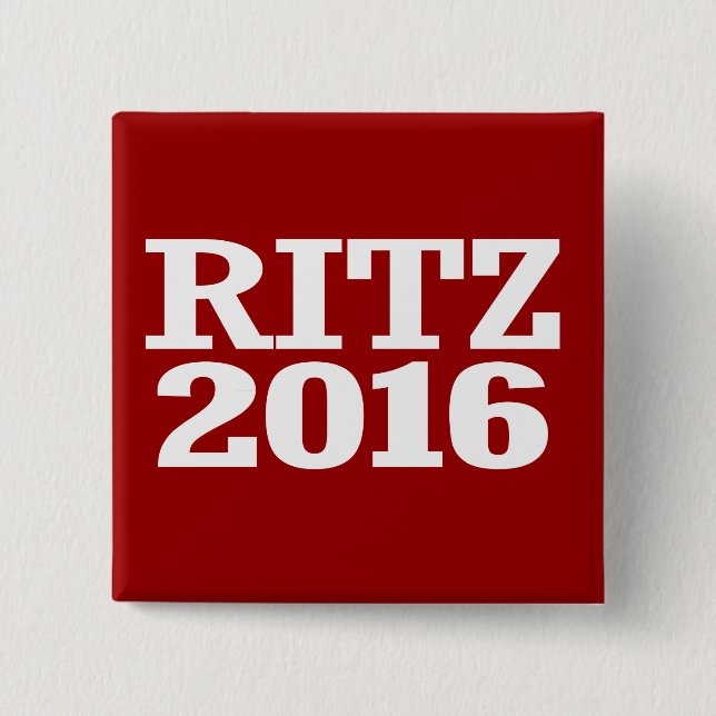 Chapa Cuadrada Ritz - Glenda Ritz 2016 (Anverso)