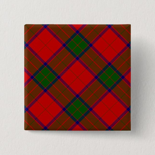 Chapa Cuadrada Robertson tartan platillo rojo (Anverso)