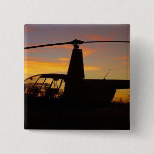 Chapa Cuadrada Robinson R44 helicopter at sunset