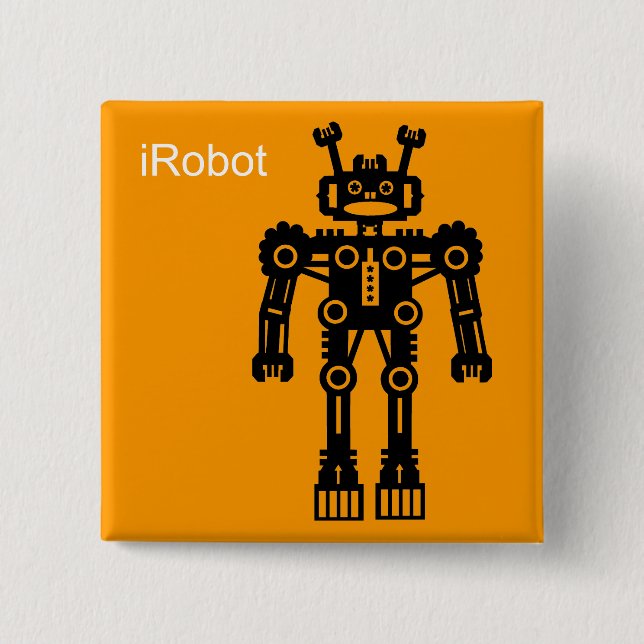 Chapa Cuadrada Robot Mk I (iRobot) - naranja (Anverso)