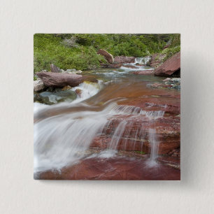 Chapa Cuadrada Roca roja en Baring Creek en Glacier National