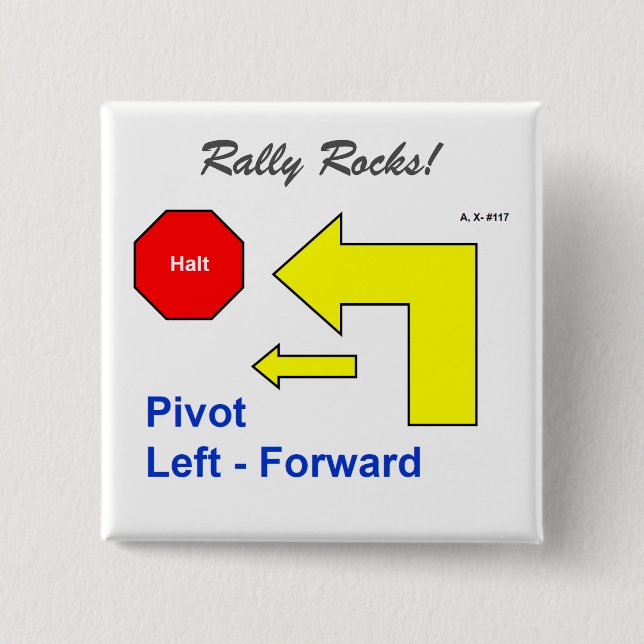 Chapa Cuadrada Rocas de la obediencia de la reunión (Anverso)