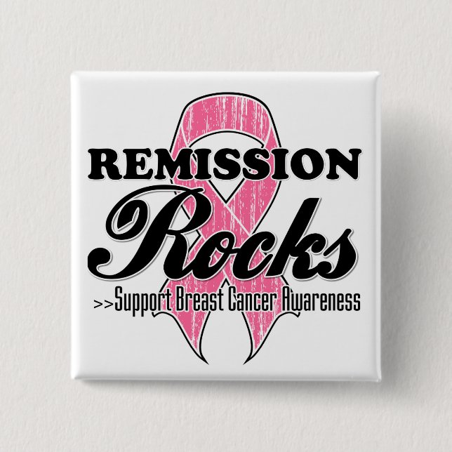 Chapa Cuadrada Rocas de Remisión - Conciencia sobre el cáncer de  (Anverso)