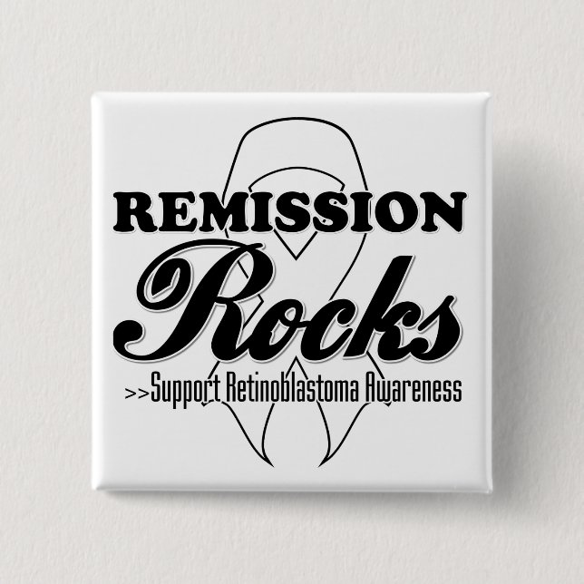 Chapa Cuadrada Rocas de Remisión - Conciencia sobre el Retinoblas (Anverso)