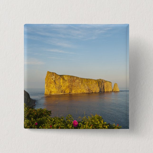 Chapa Cuadrada Rocher Perce (Roca Perce), Quebec, Canadá. (Anverso)