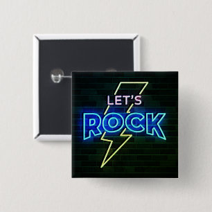 Chapa Cuadrada Rock Lightning Bolt 2