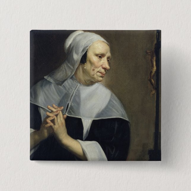 Chapa Cuadrada Rogación de la mujer mayor (Anverso)