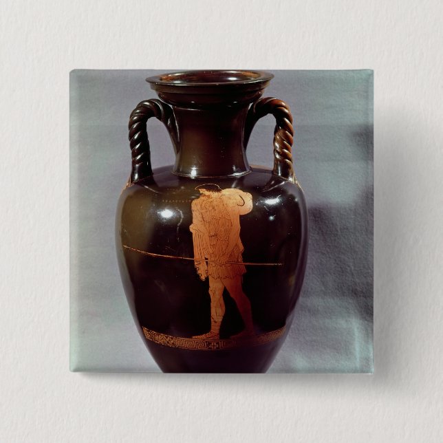 Chapa Cuadrada Rojo-figura amphora del ático (Anverso)