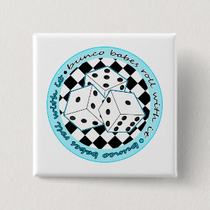 Chapa Cuadrada Rollo de los bebés de Bunco con él - azul