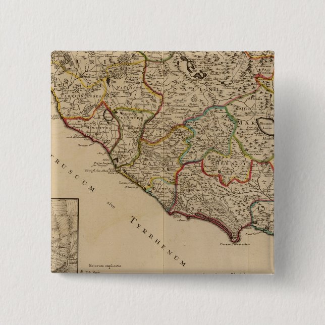 Chapa Cuadrada Roma e Italia (Anverso)