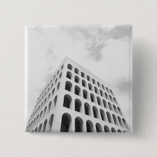 Chapa Cuadrada Roma Italia, EUR Palazzo del Lavoro