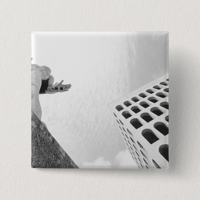 Chapa Cuadrada Roma Italia, EUR Palazzo del Lavoro 2 (Anverso)