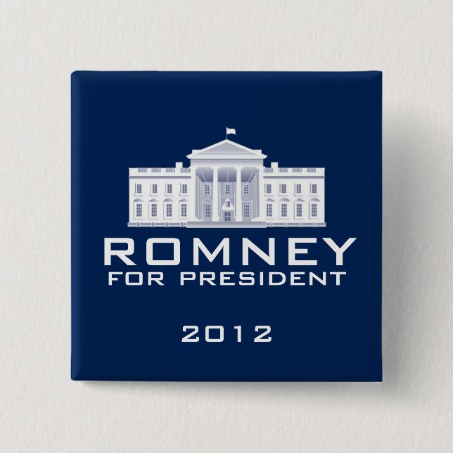 Chapa Cuadrada Romney 2012 (Anverso)