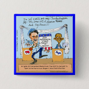Chapa Cuadrada Romney Intenta Zingers en Obama Regalos y Tarjetas
