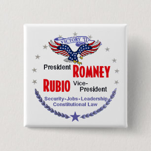 Chapa Cuadrada Romney Rubio
