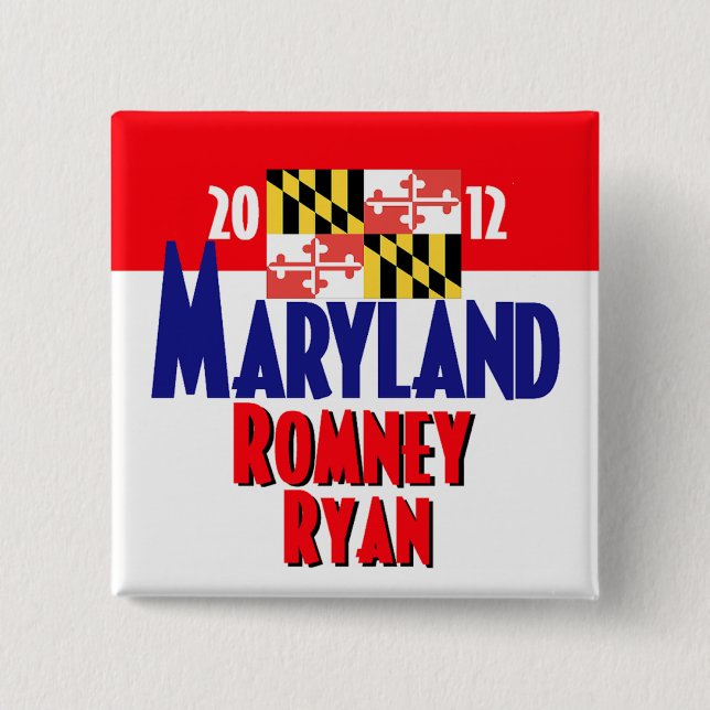 Chapa Cuadrada Romney Ryan (Anverso)