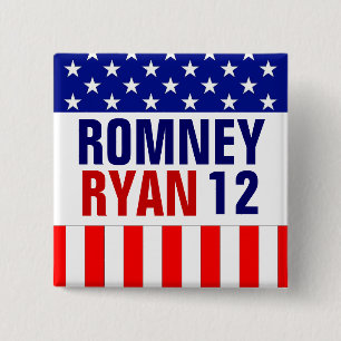 Chapa Cuadrada Romney Ryan 2012