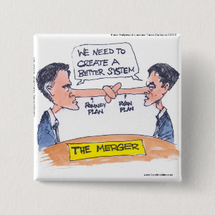 Chapa Cuadrada Romney Ryan Pinocchio Fusión Graciosos Regalos Y T