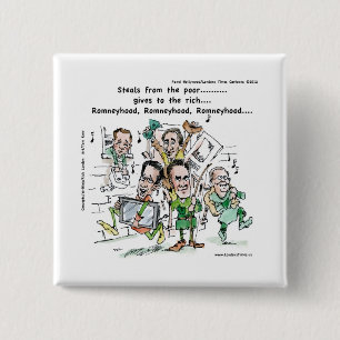 Chapa Cuadrada RomneyHood Graciosos Regalos Mugs Tees Cards Etc.